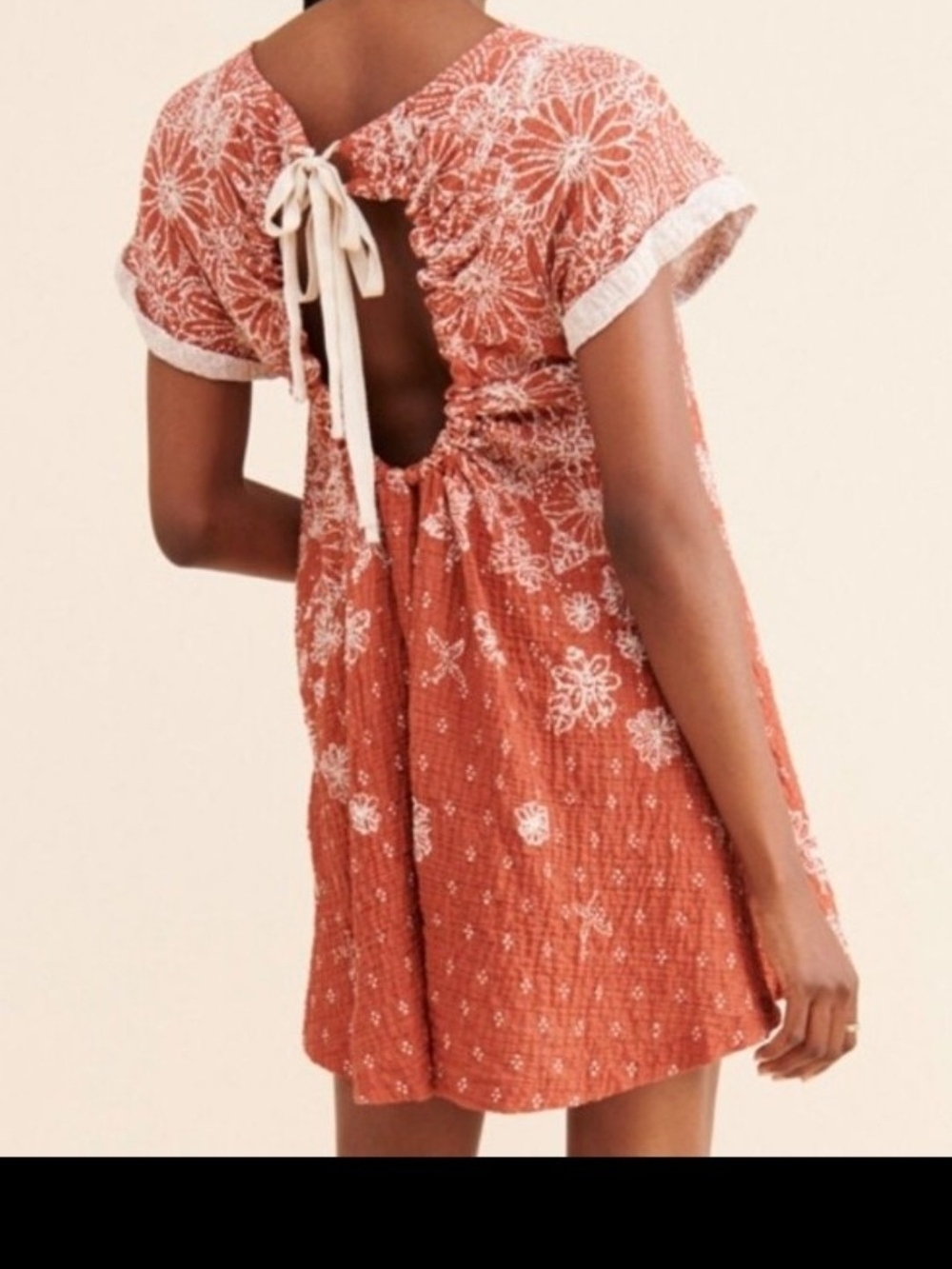Free People Pinwheel Mini Dress floral embroidery XS - Picture 2 of 10